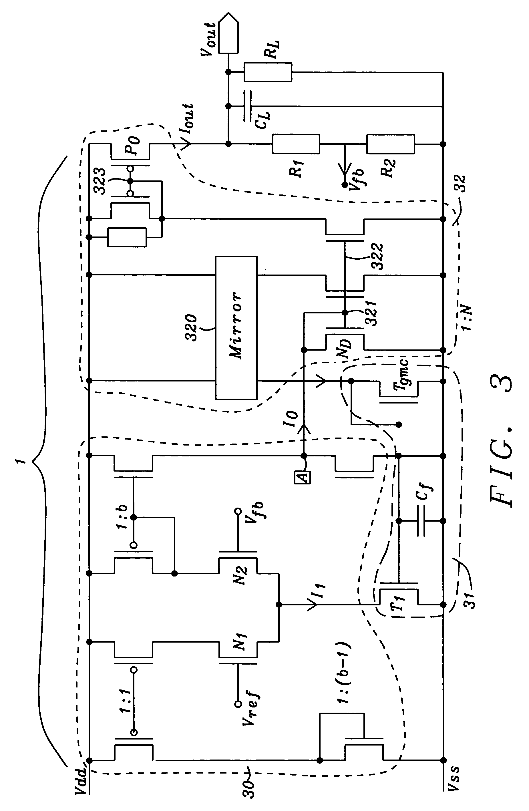 Adaptive biasing concept for current mode voltage regulators