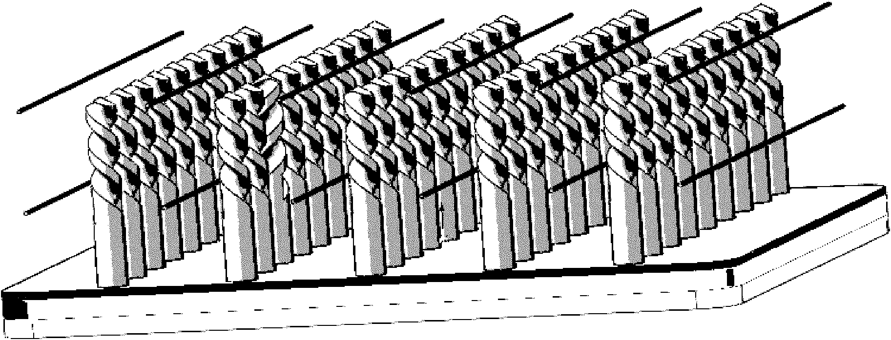 Hot-filament chemical vapor deposition batch preparation method of complicated-shape diamond coated cutting tool