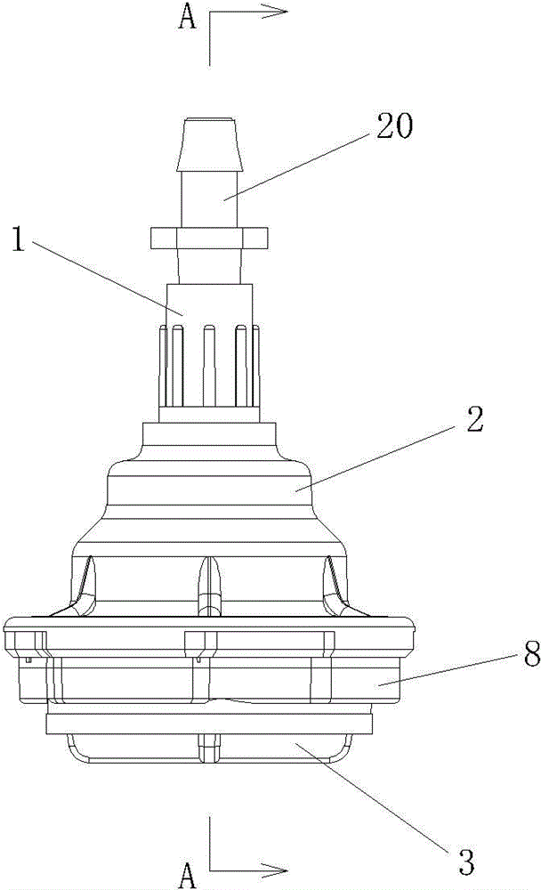 Hanging-type irrigation shower nozzle