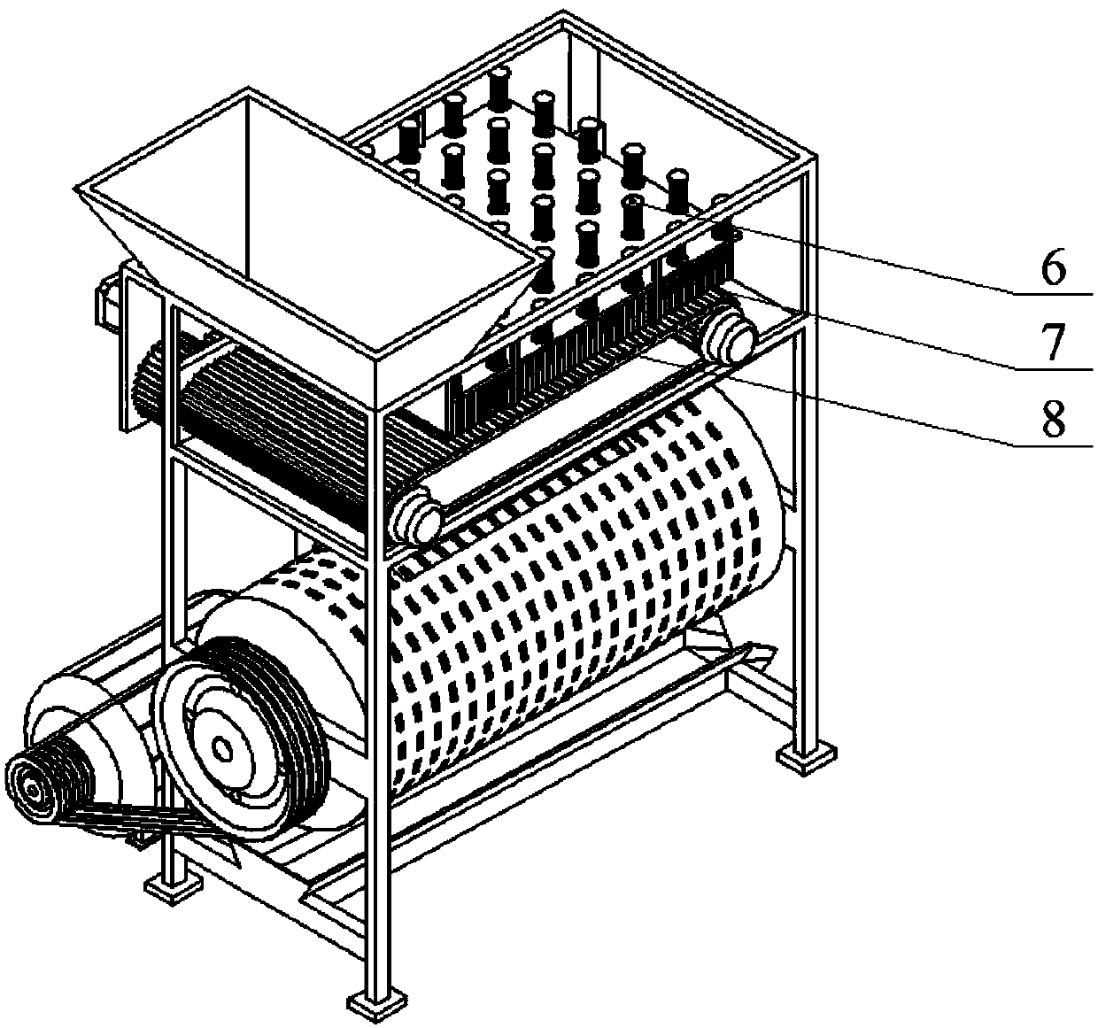 Peanut hulling equipment