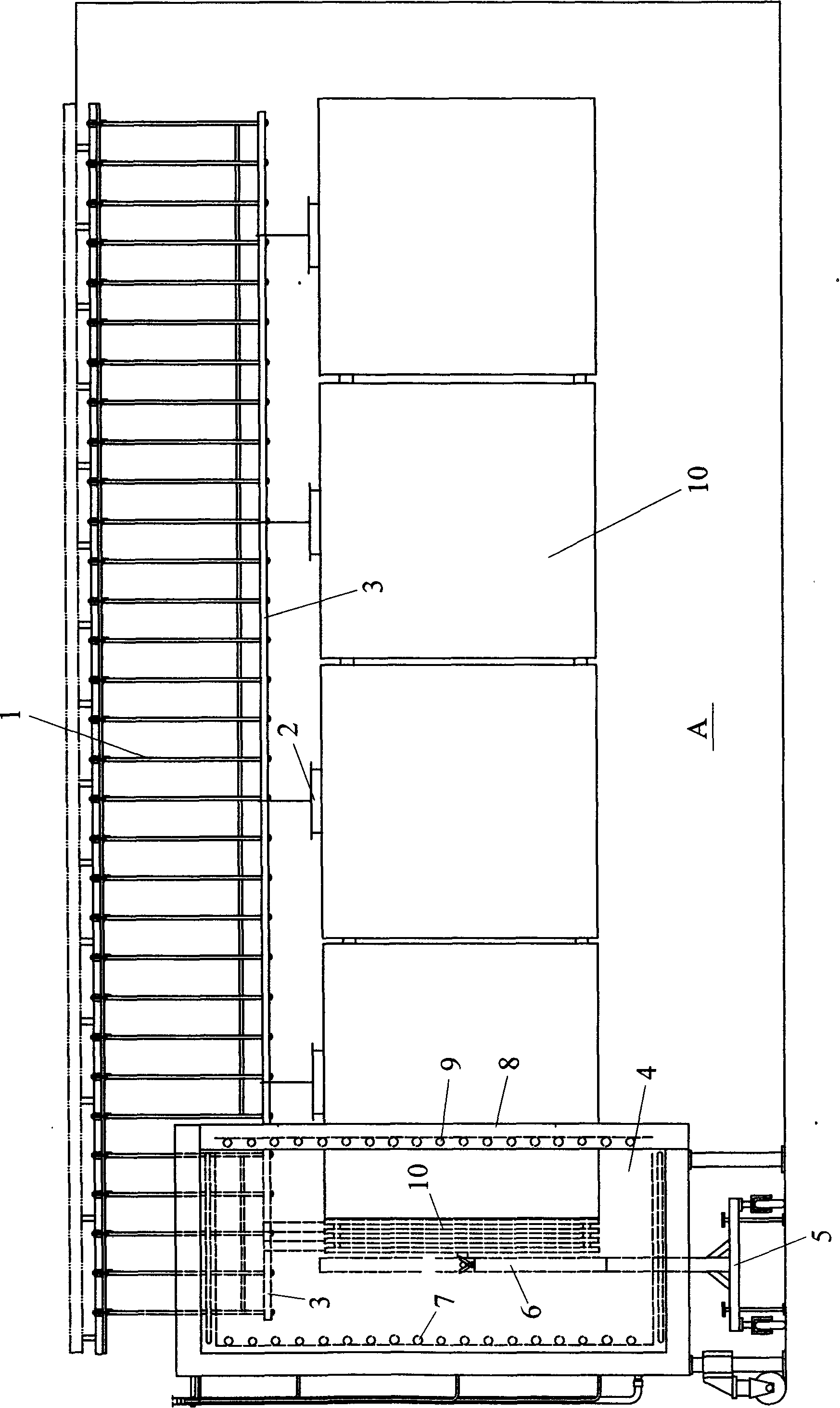 Test performing device for deep low-temperature substance