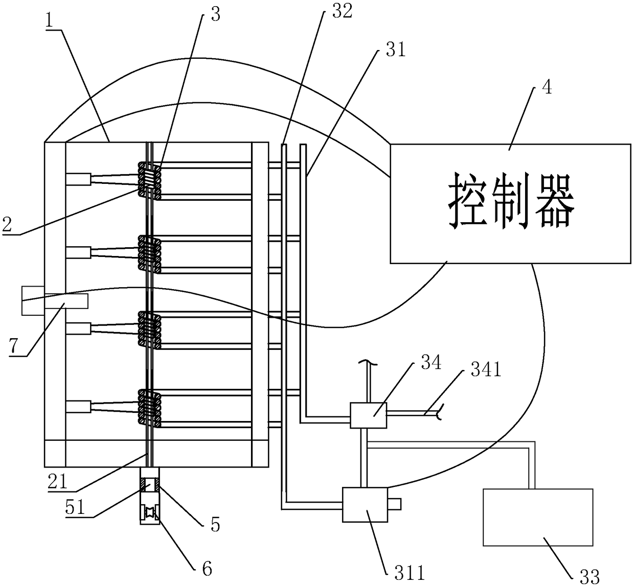 Medium-frequency induction heating furnace for heating lashing bar, and method