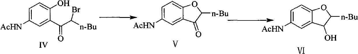 2- normal-butyl-5-substituted amino benzofuran and preparation method thereof