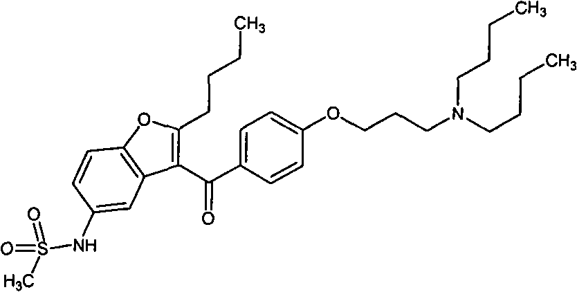 2- normal-butyl-5-substituted amino benzofuran and preparation method thereof