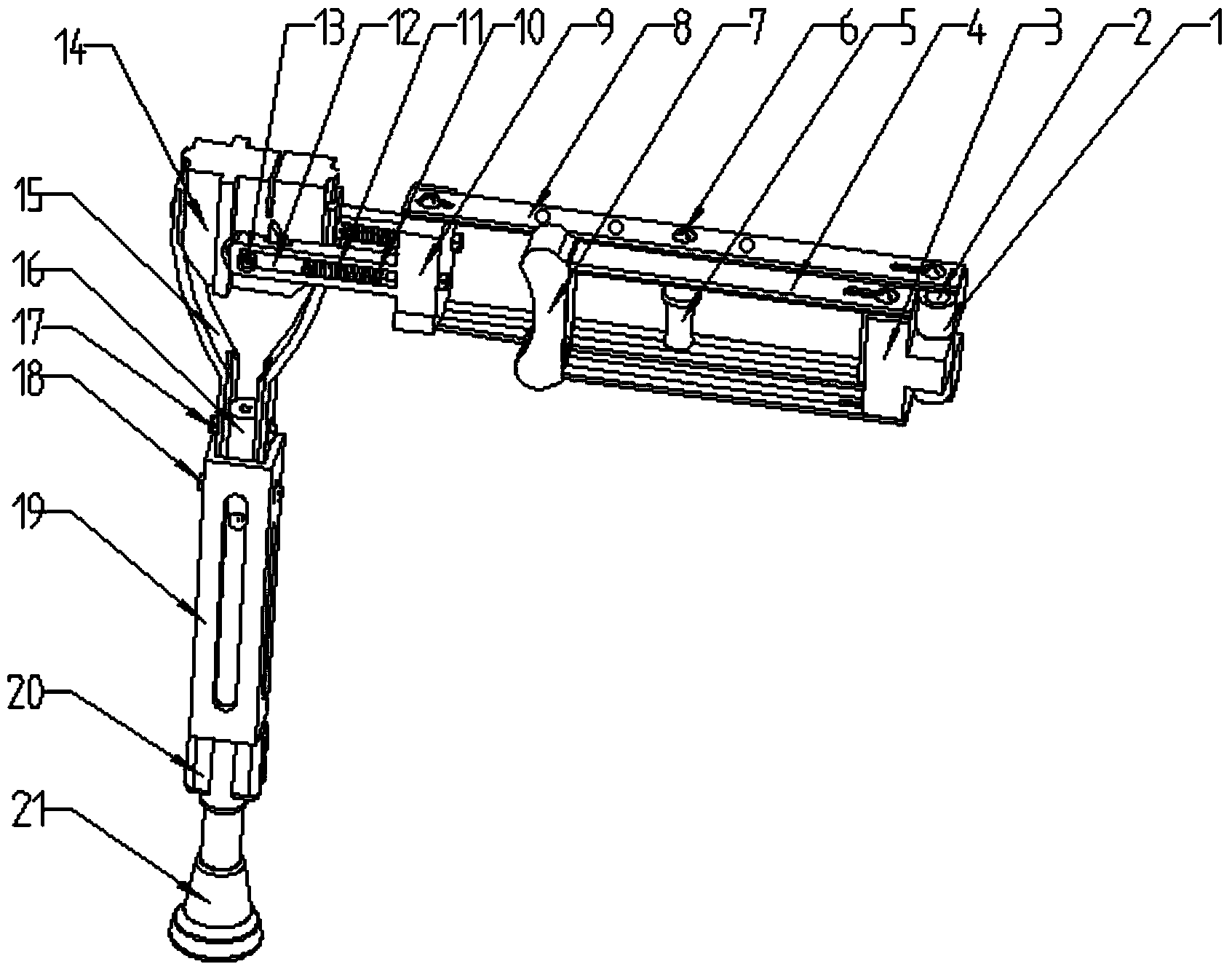 Foldable walking stick