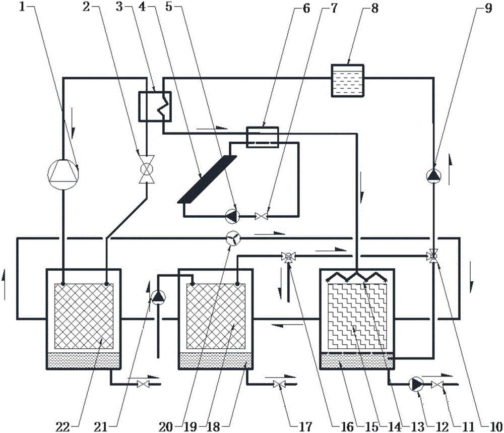 Seawater desalting plant for solar coupled heat pump