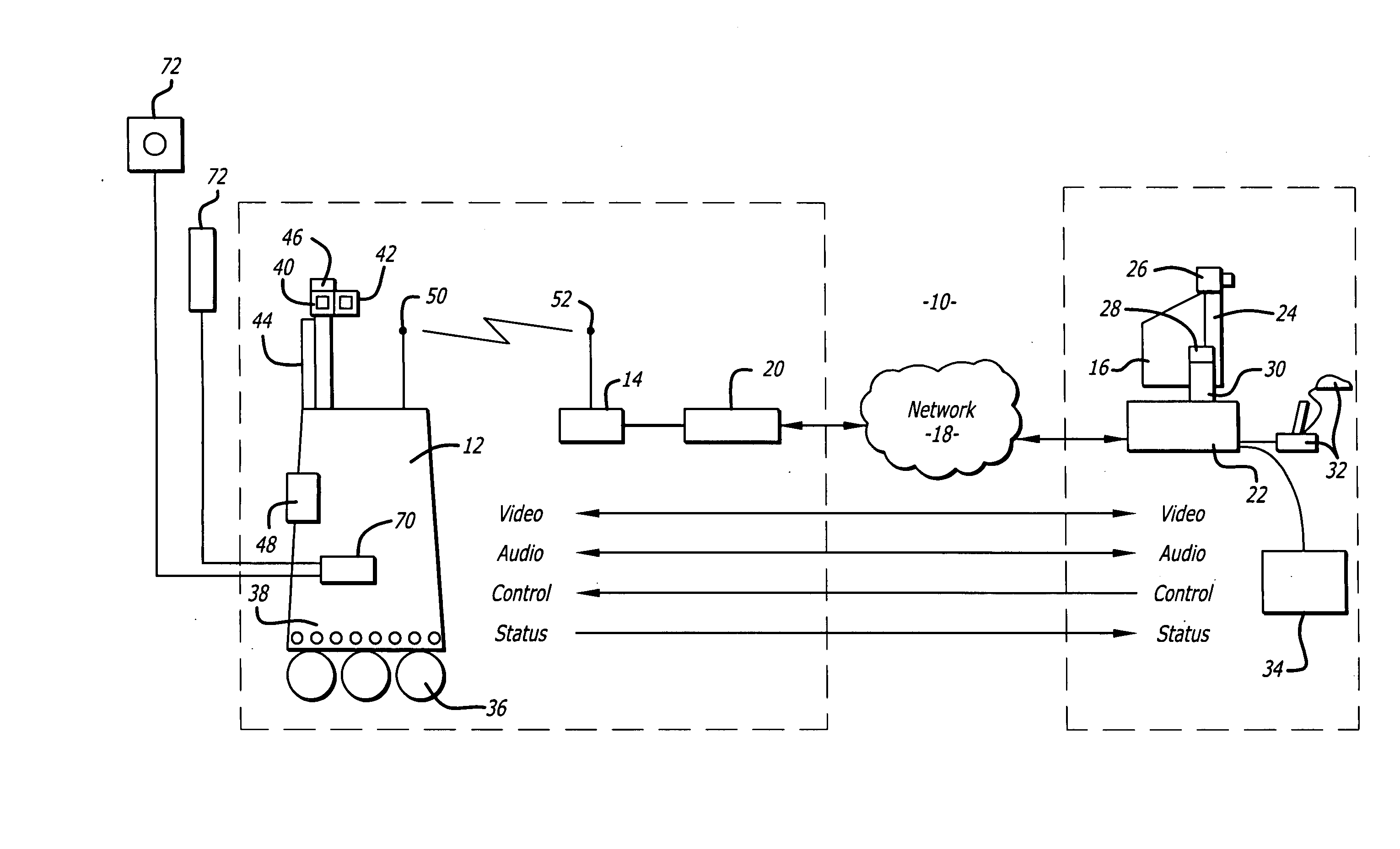 Remote controlled mobile robot with auxillary input ports