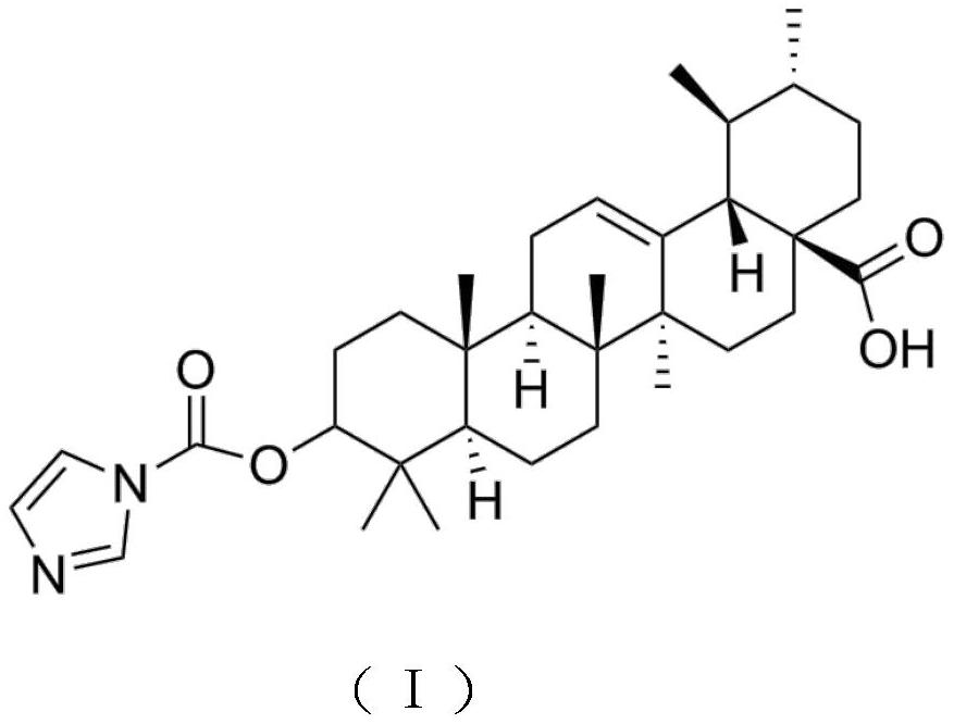 Antiviral ursolic acid derivative and preparation method thereof