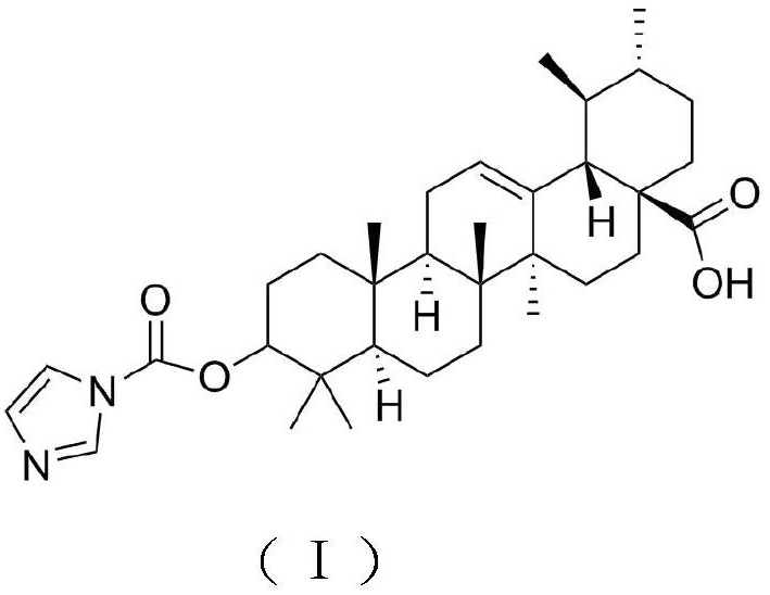 Antiviral ursolic acid derivative and preparation method thereof