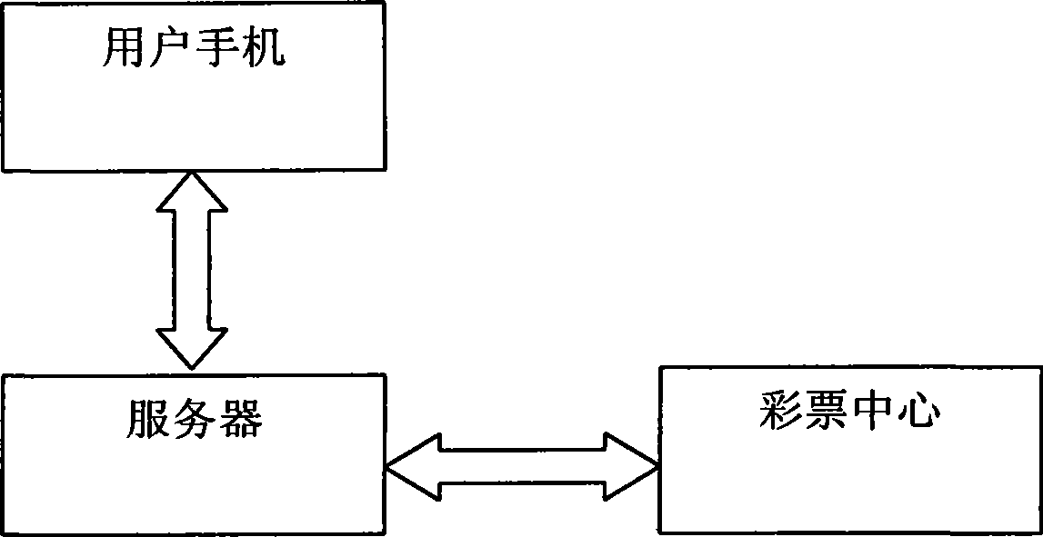 Method for purchasing lottery by mobile phone