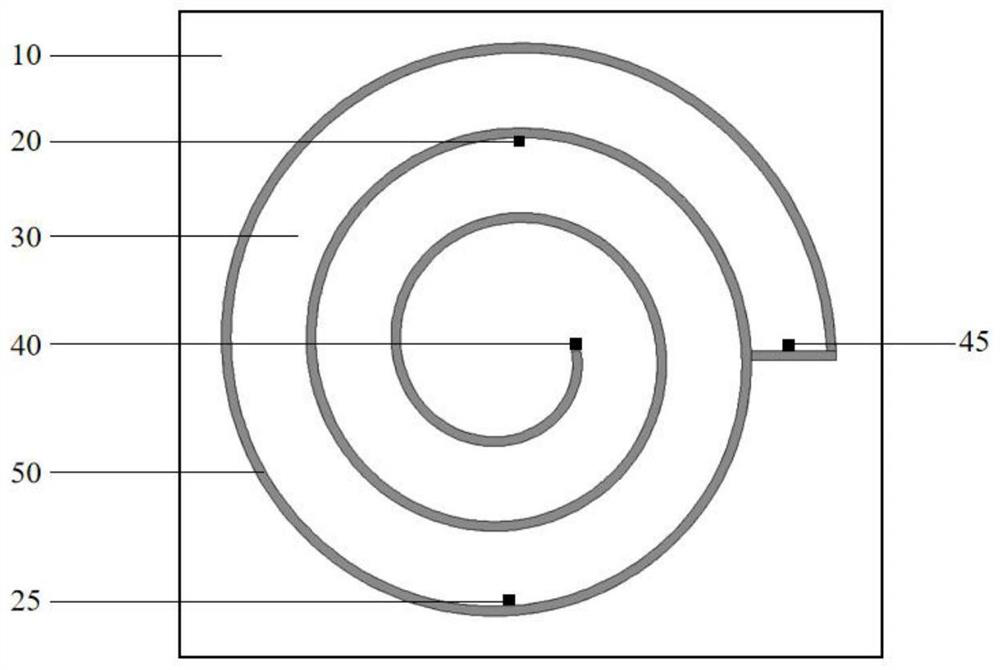 A spiral liquid conductance adjustable temperature sensor