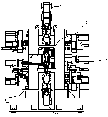 A waterwheel type square valve processing device