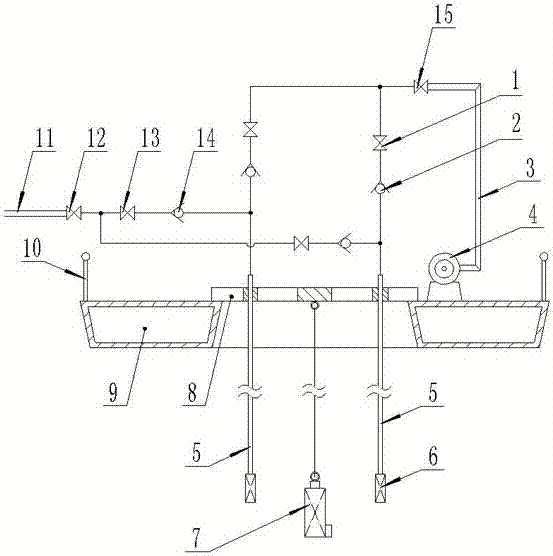 Tailing liquification floating collecting device