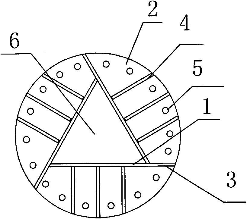 Anti-rotation angle tower frame foundation and manufacturing method