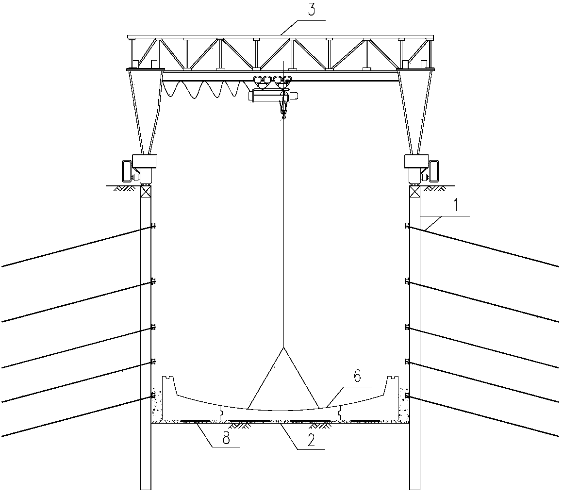 Construction method of open excavation prefabricated underground structure