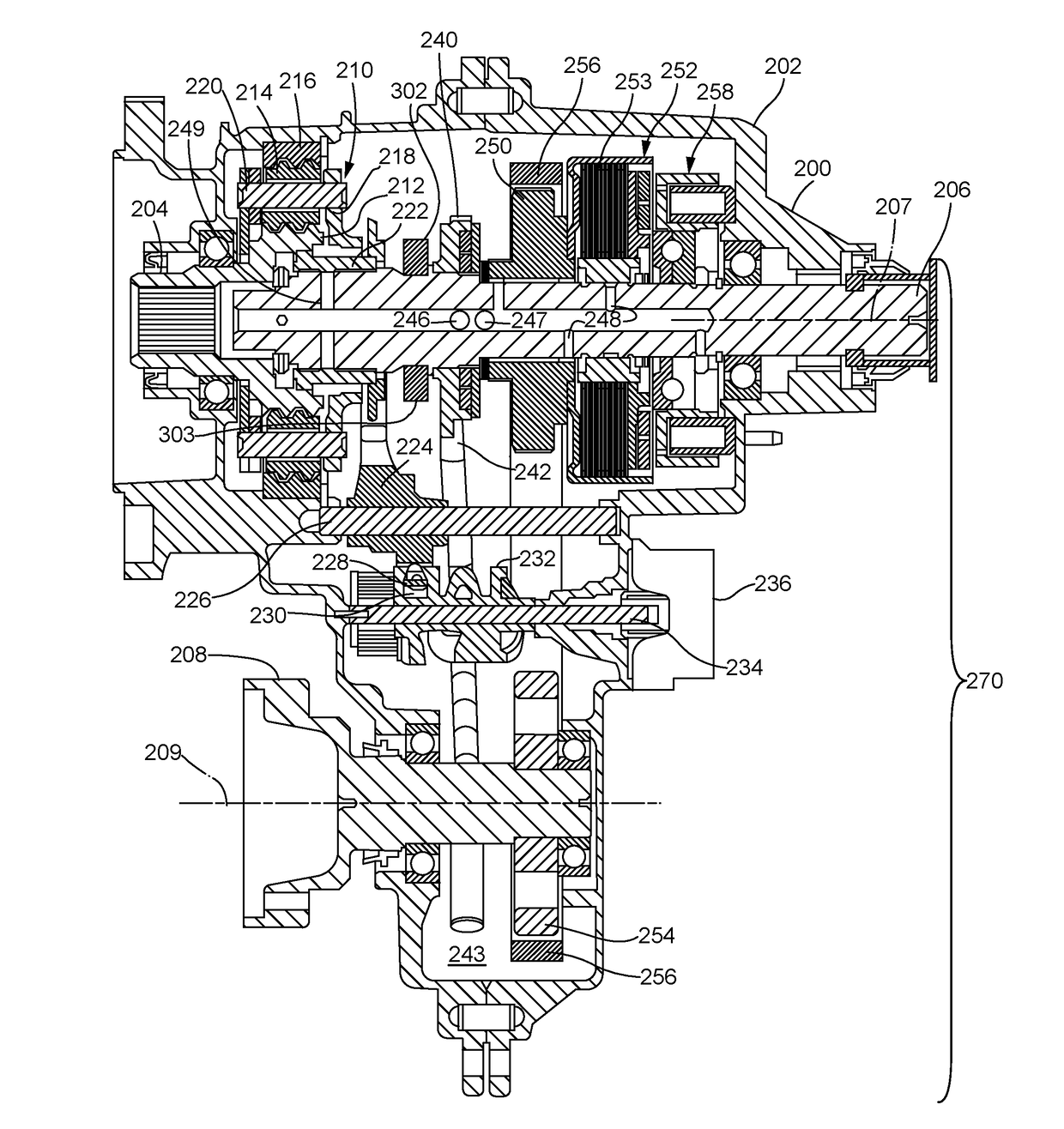 Transfer Case Pump with Multiple Flow Paths to Internal Components