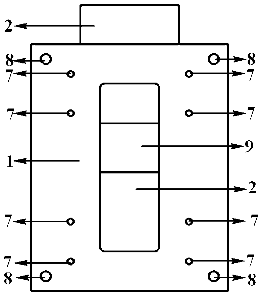 Compression fatigue testing device and method for low-speed impacted composite material laminate