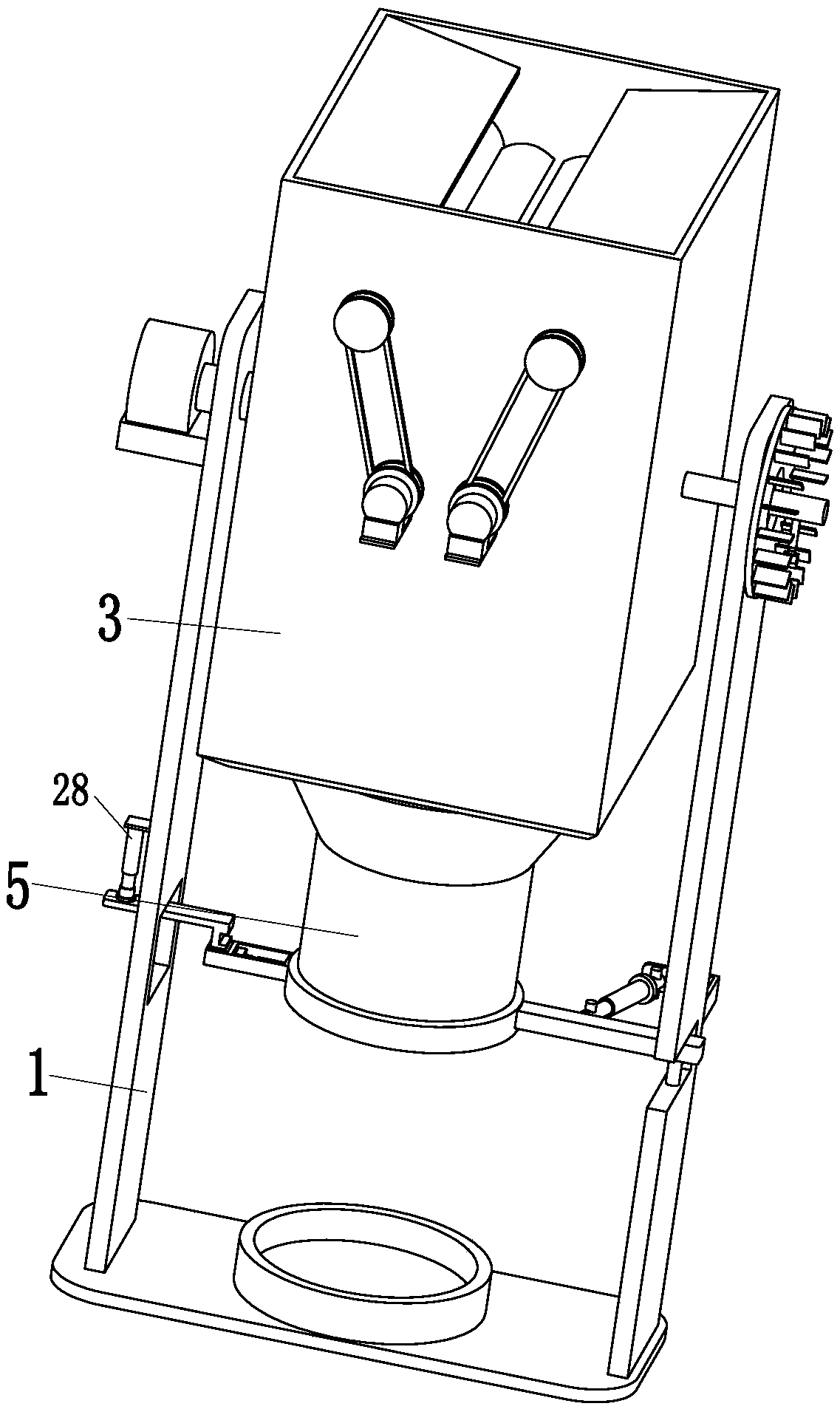 Chemical raw medicine output quantity control device and raw medicine output control method