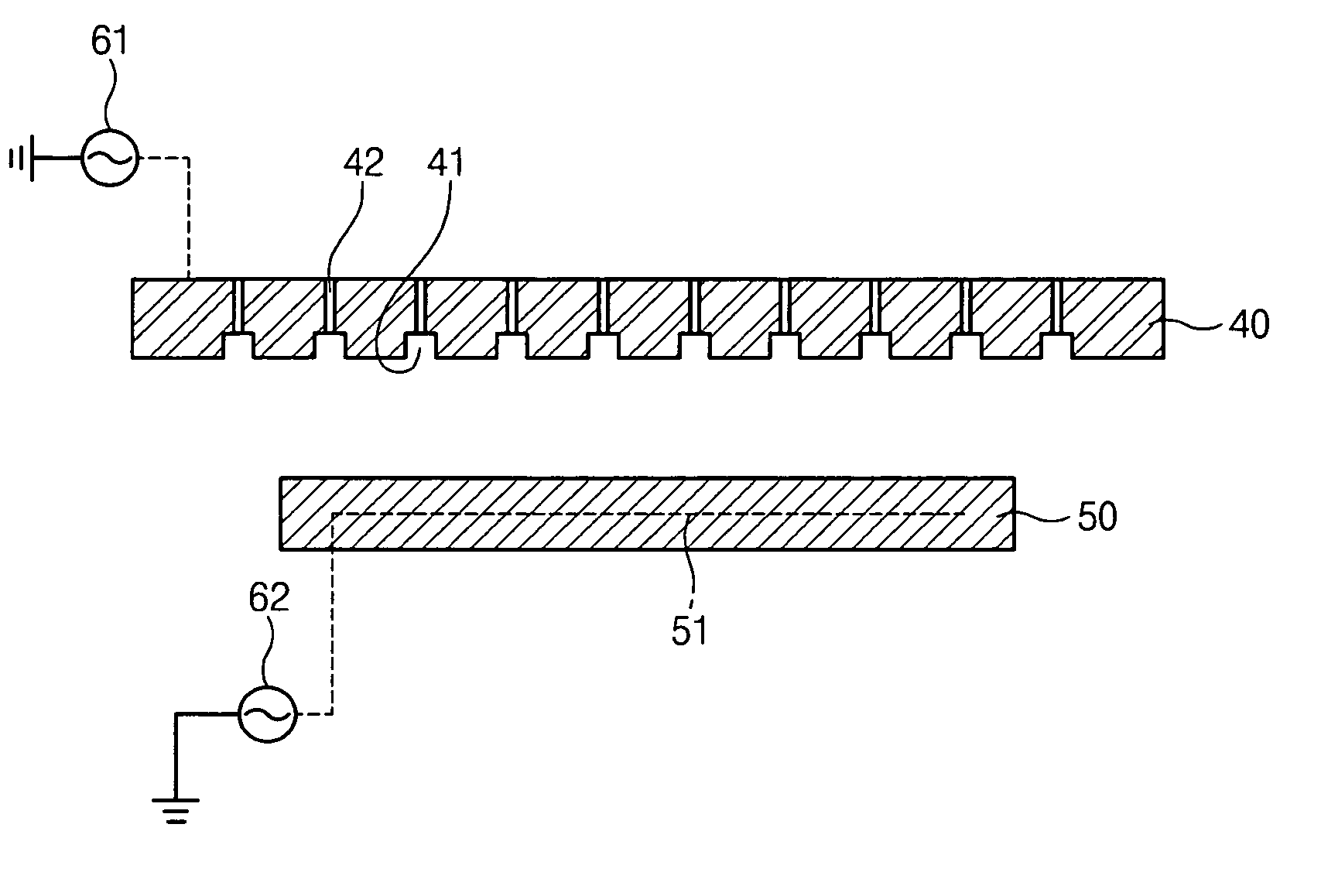 Apparatus for generating hollow cathode plasma and apparatus for treating large area substrate using hollow cathode plasma