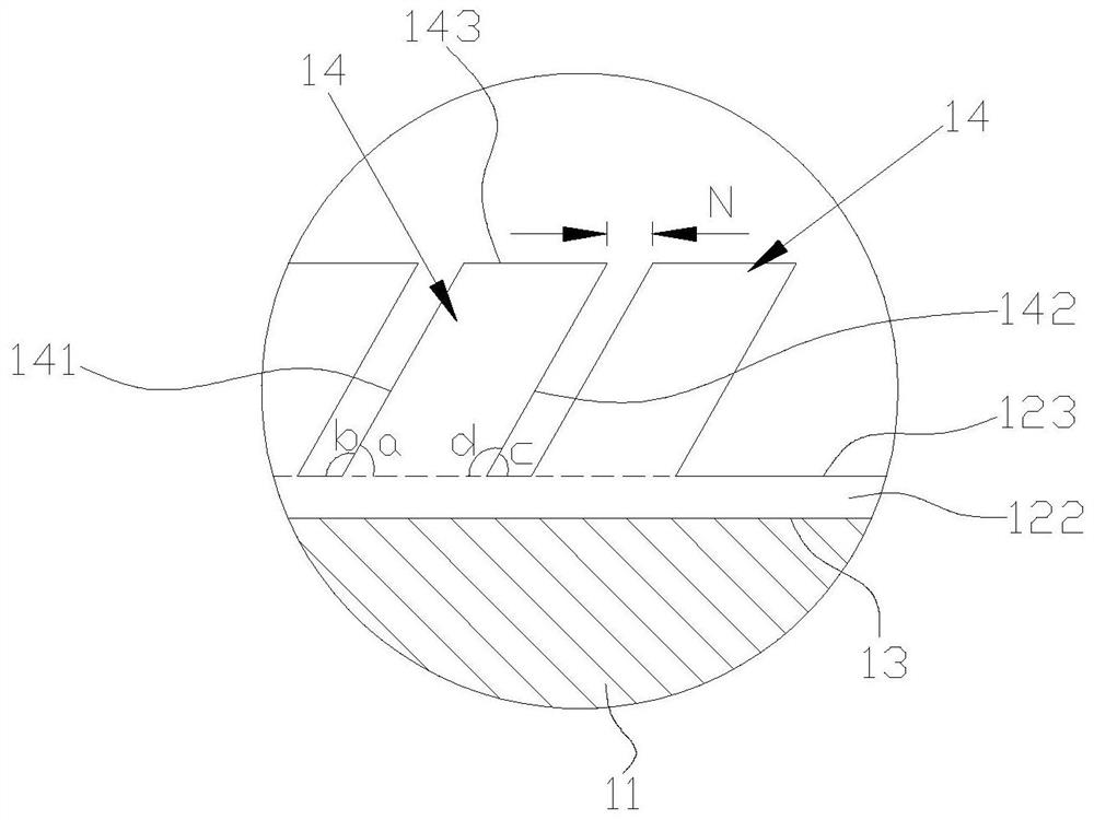 Tab pole piece and winding battery