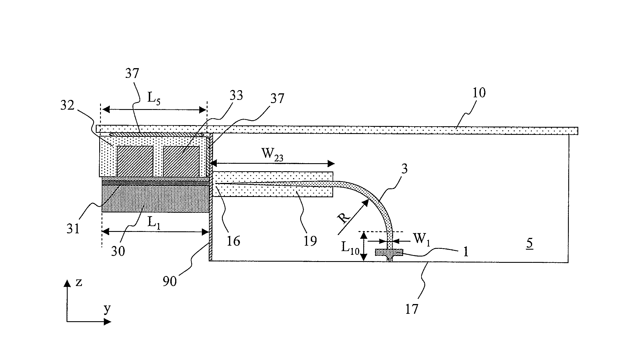 Head for thermal assisted magnetic recording device, and thermal assisted magnetic recording device