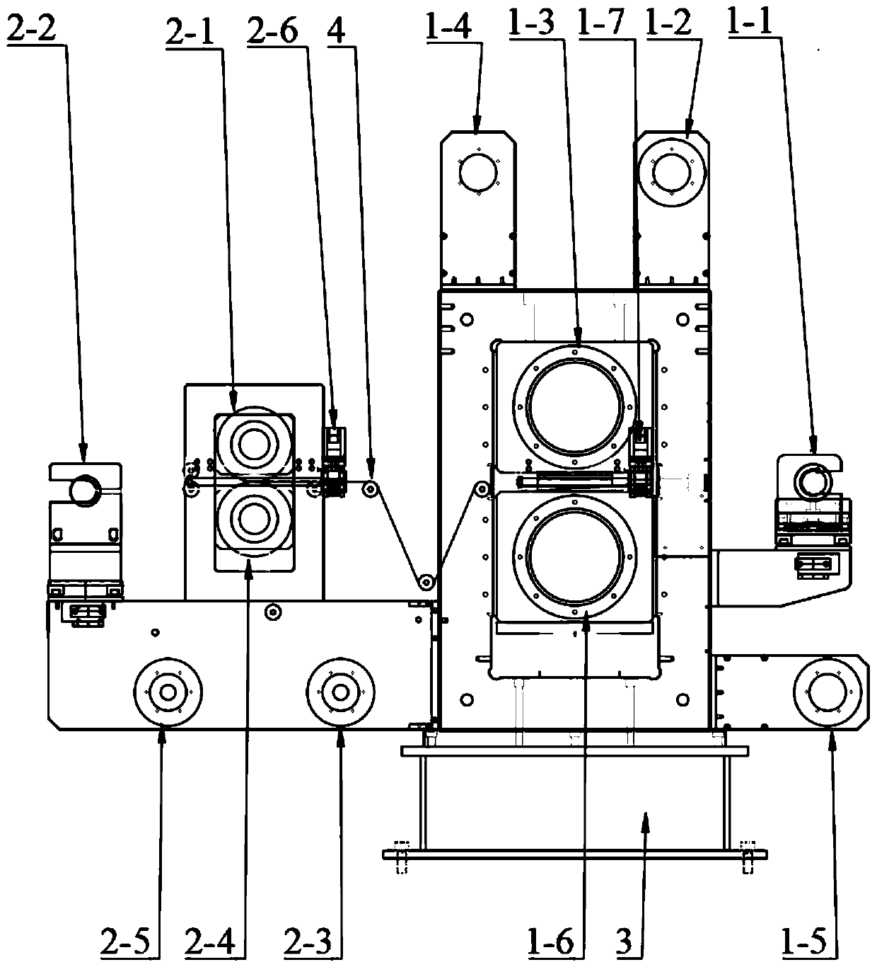 Two-step calendering device for graphite and calendering method