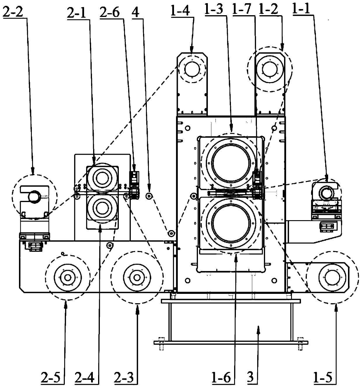 Two-step calendering device for graphite and calendering method