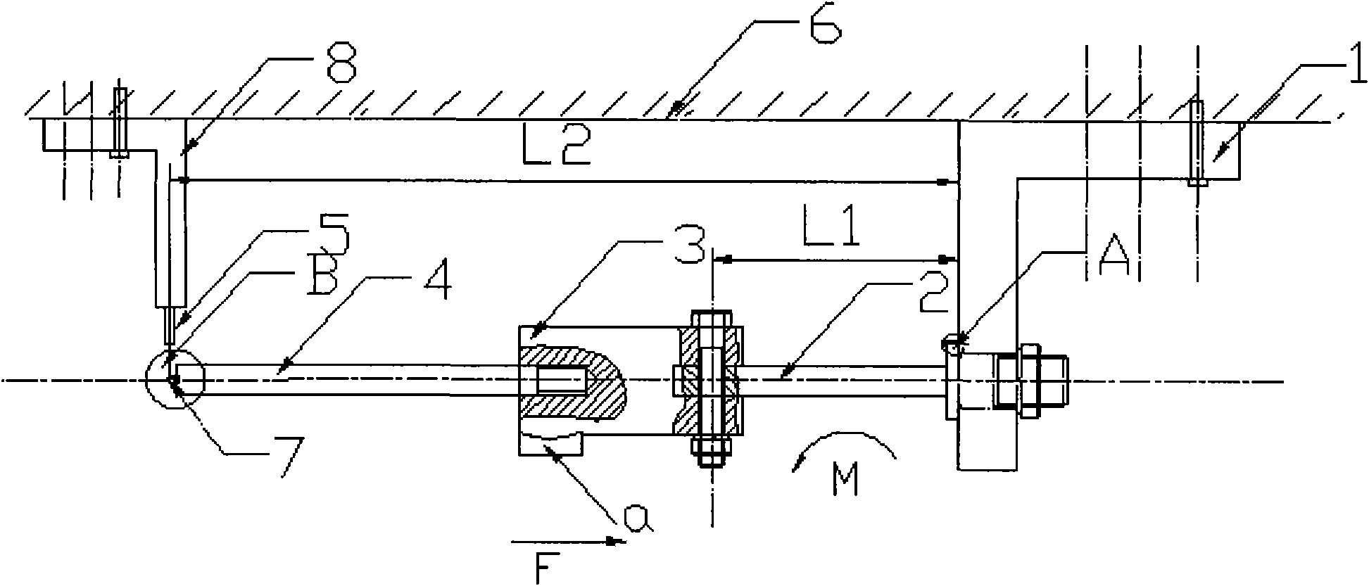 High-precision balance for measuring resistance of water tunnel