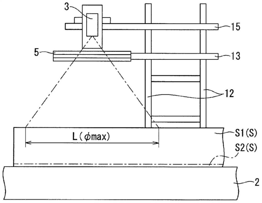 Round steel material marking detection device and detection method, and method for manufacturing steel material