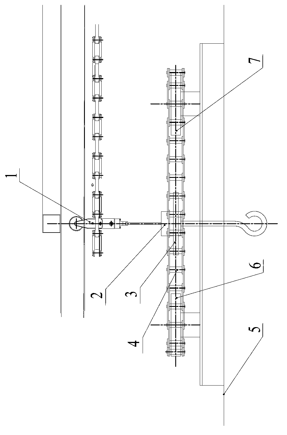 Wide type chain rotation device