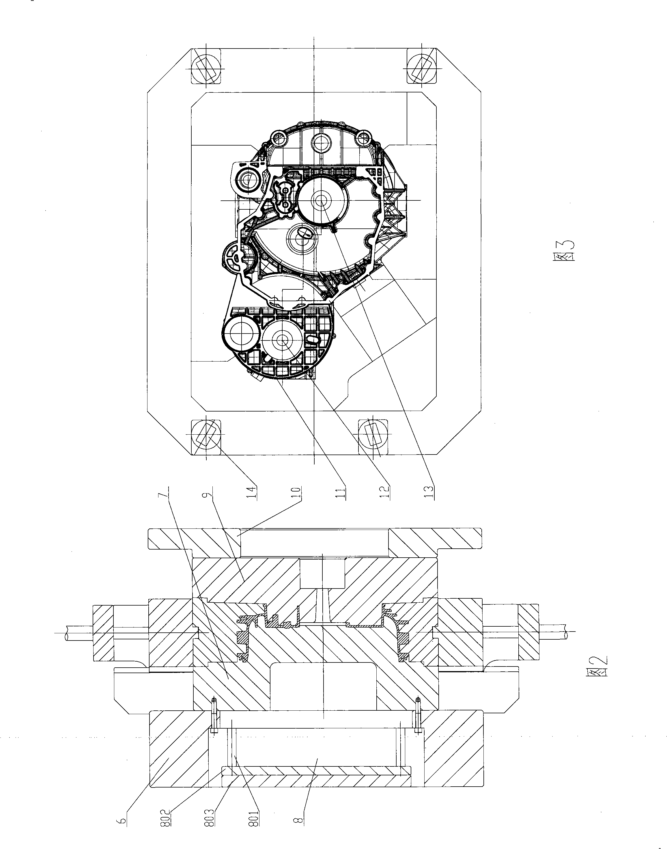 Casting technique of heavy duty trucks gear box and die