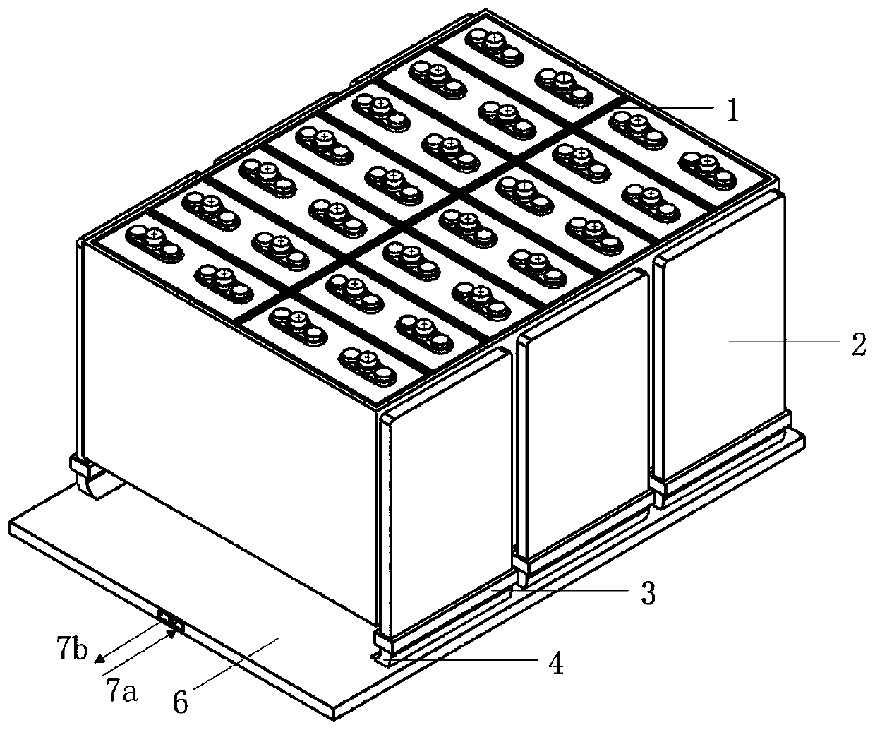 An integrated heat exchange structure based on battery modules