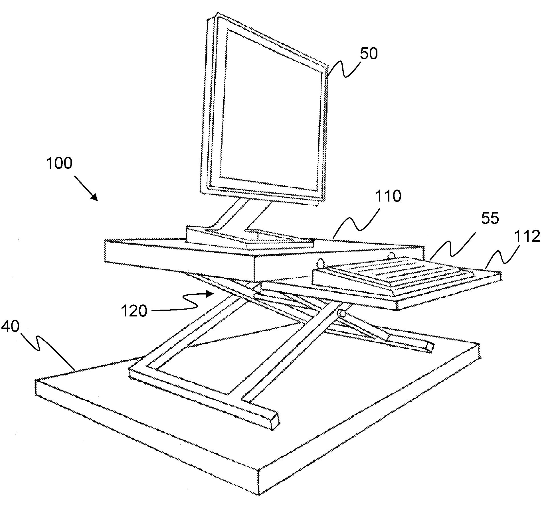 Portable and adjustable desktop workstation