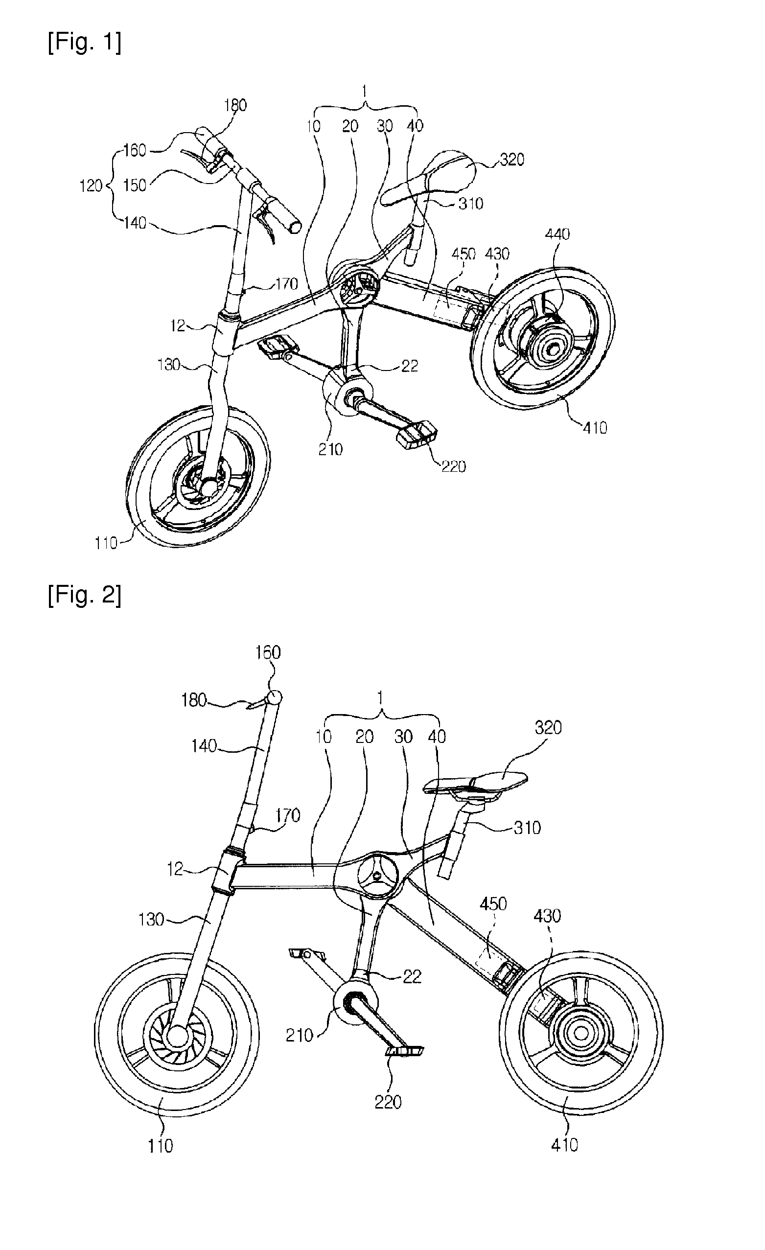 Folding type bicycle