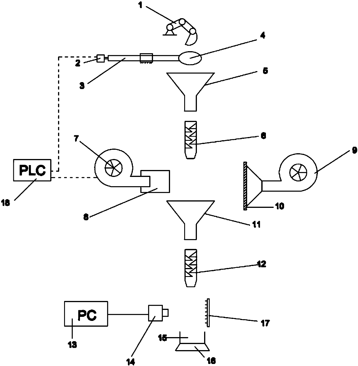 Online detection device and online detection method for machine-made sand