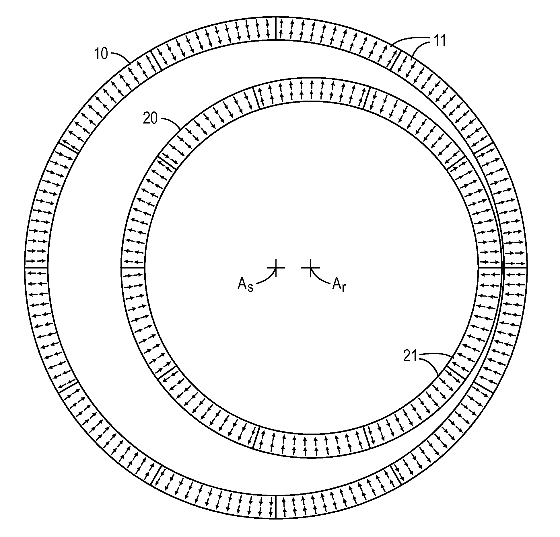 Magnetic cycloid gear