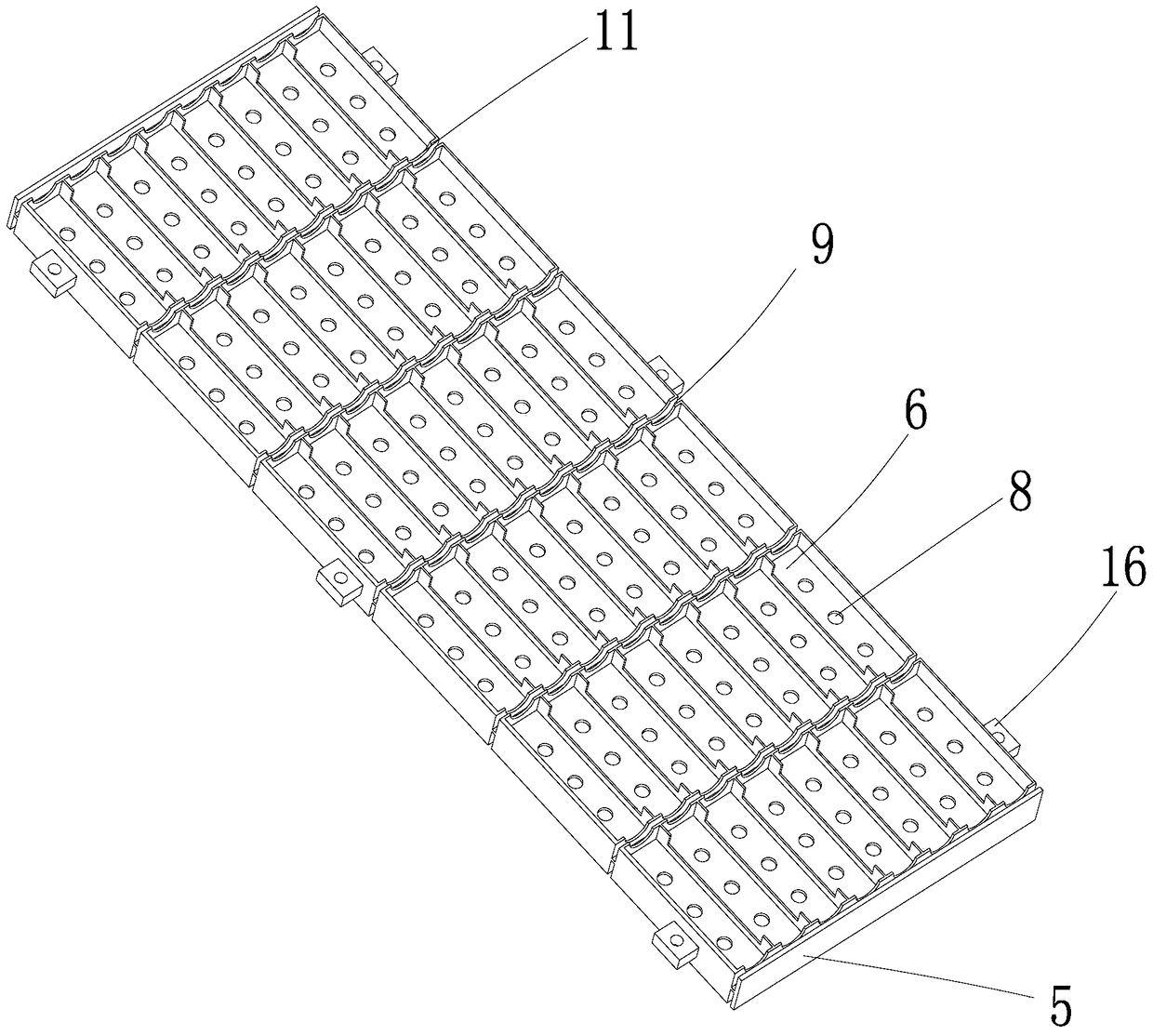 A battery module support frame and battery module