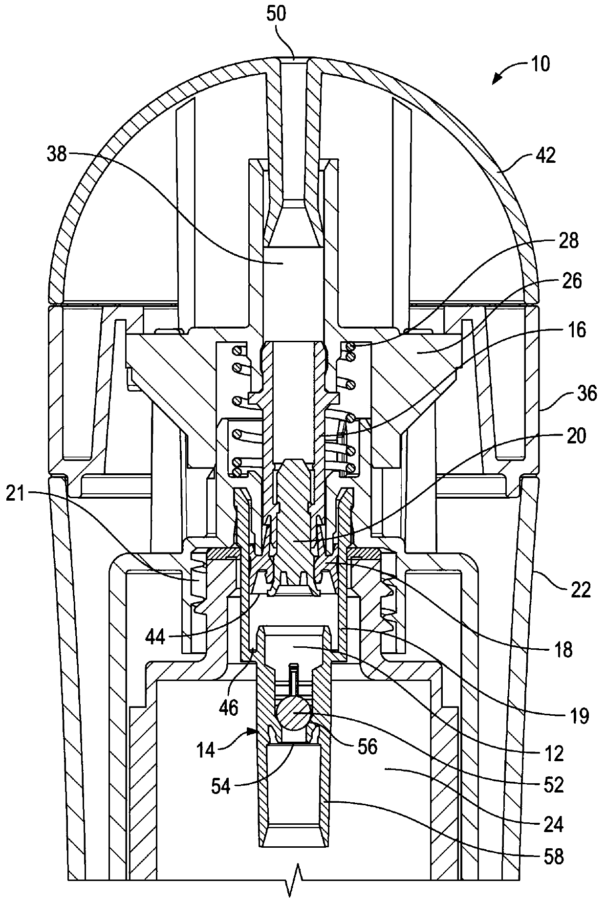 Pump Dispenser with Actuated Collar