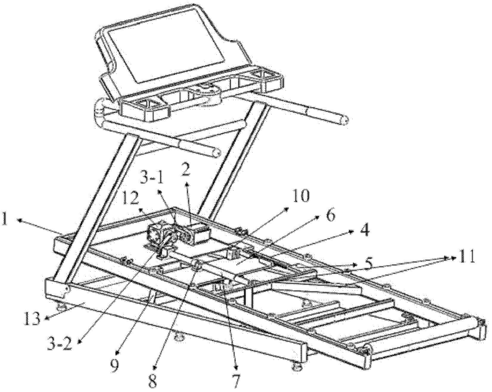 Lifting mechanism of running device