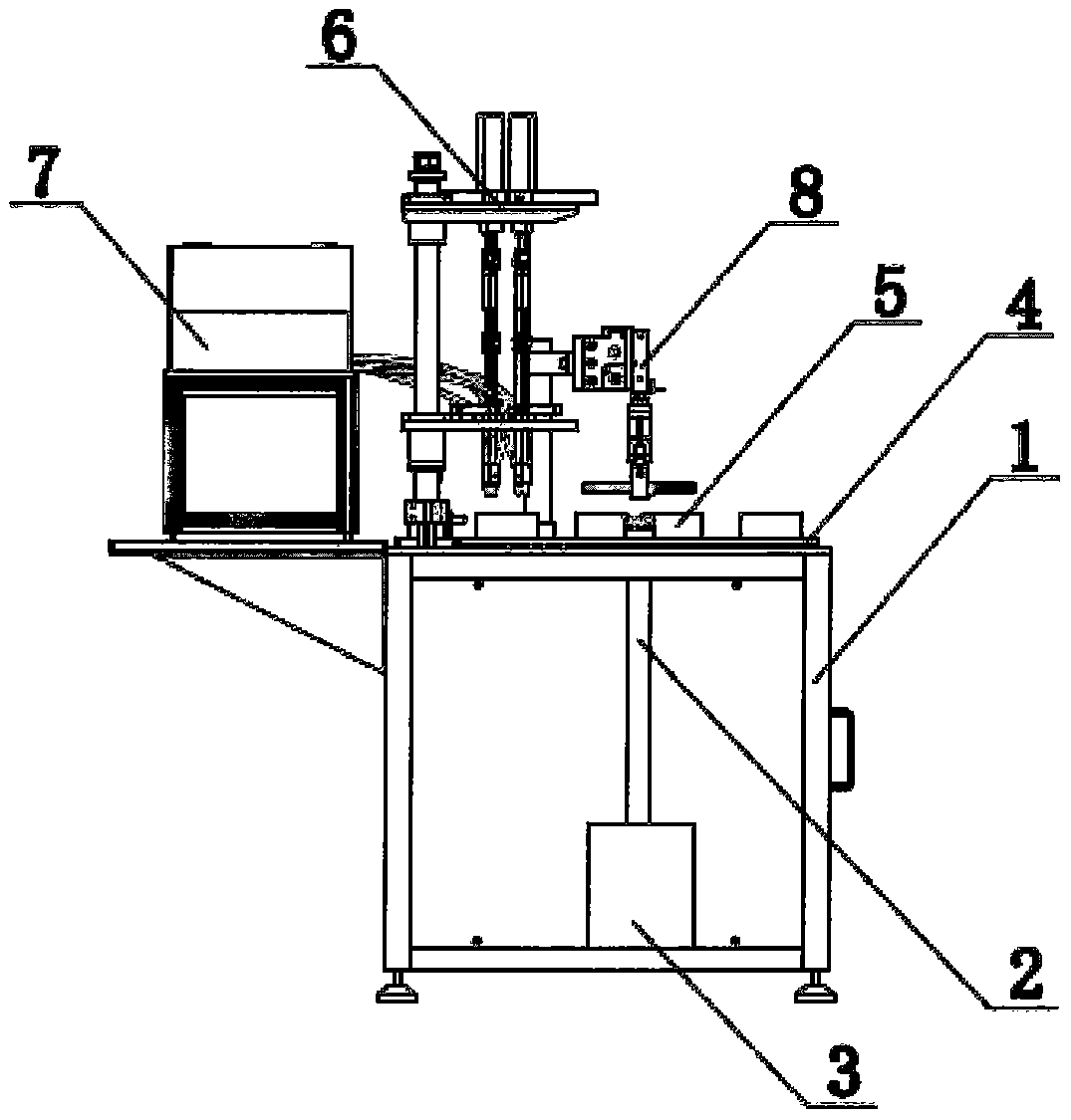 A fully automatic screw locking machine