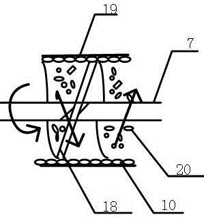 Rotating drum type swirl curing and stirring device and dredged sludge hydraulic reclamation method