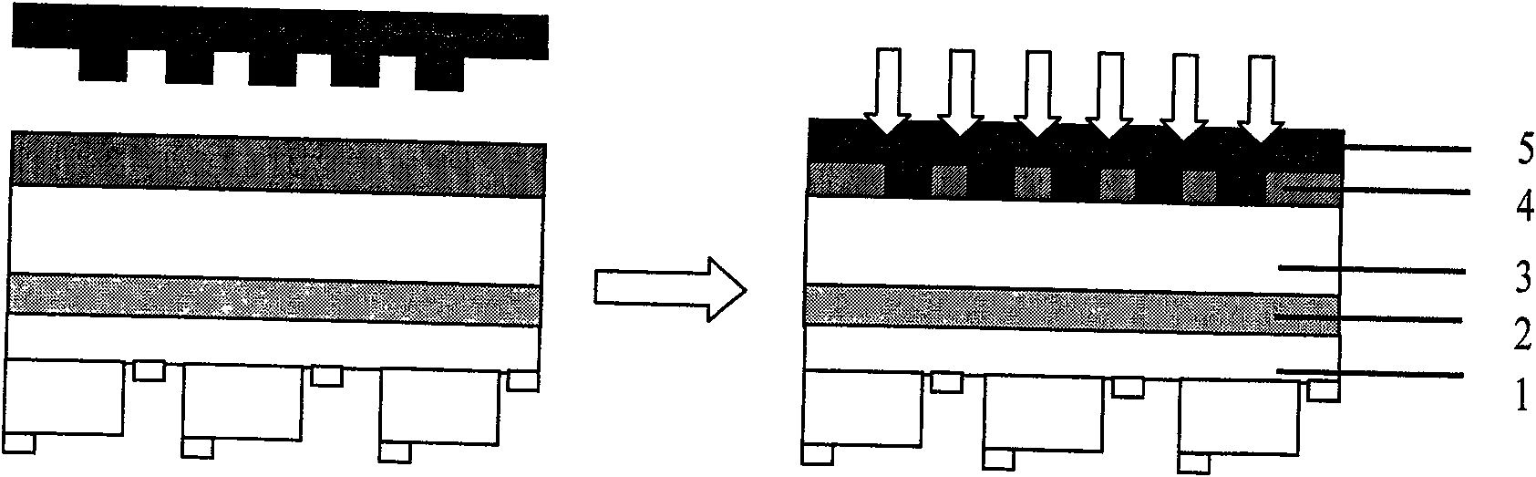 Method for preparing thin film type photon lattice structure GaN base LED