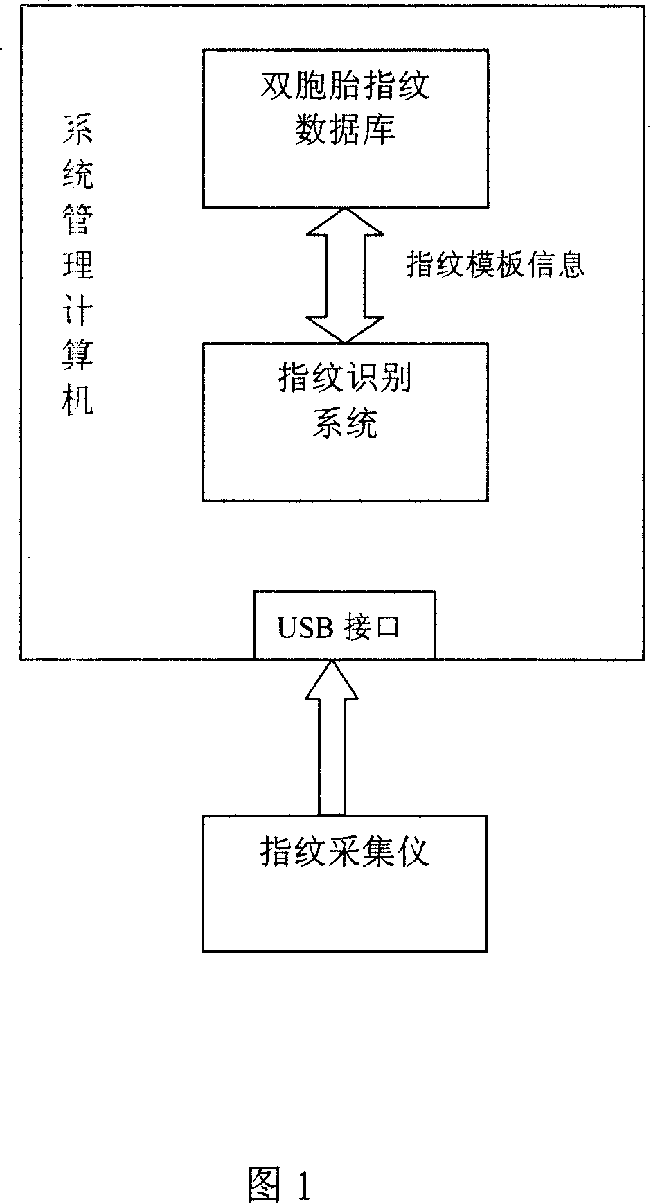 System and method for recognizing analog fingerprint of twins based on partial structure