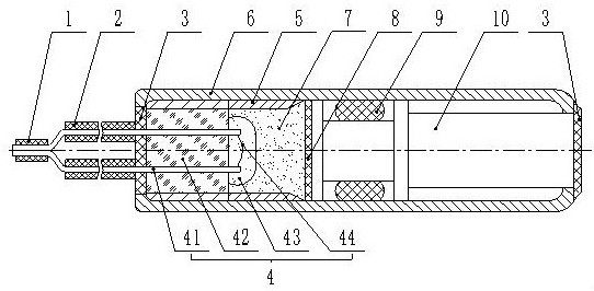 Initiating explosive actuator adopting low detonation velocity charging to reduce incidental impact and pollution