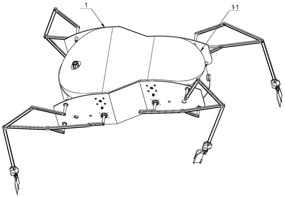 Bionic underwater robot capable of swimming and walking by being driven based on same mechanism and control method of bionic underwater robot