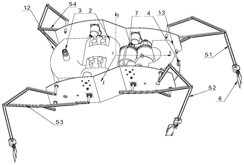 Bionic underwater robot capable of swimming and walking by being driven based on same mechanism and control method of bionic underwater robot