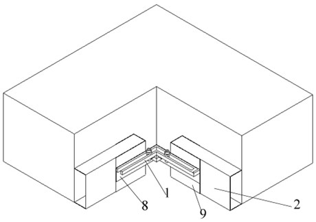 Auxiliary tool for vertical installation of internal and external corners of transverse keel and use method of auxiliary tool