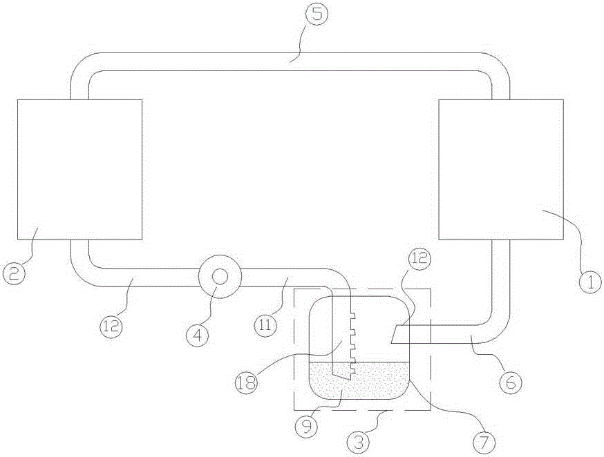 A two-phase flow dynamic heat pipe device