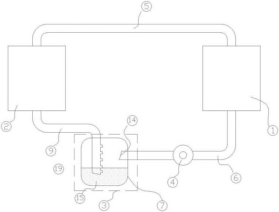 A two-phase flow dynamic heat pipe device