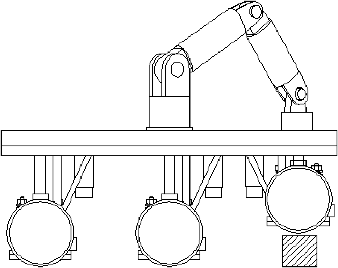 Wheel-foot combined obstacle detouring non-contact magnetic absorption type wall climbing robot system